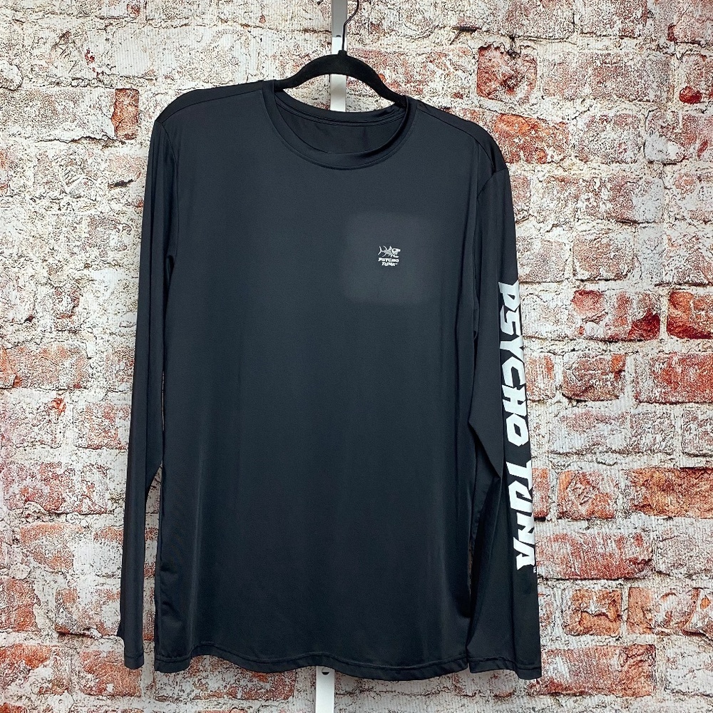 Psycho Tuna Menʻs Logo Long Sleeve UPF Performance Shirt Medium